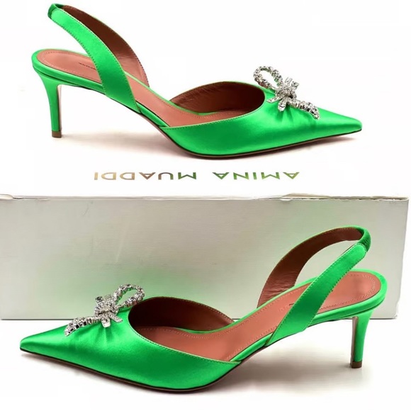 AMINA MUADDI LEATHER HEELS main image 5